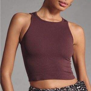 Ribbed Burgundy Crop Top